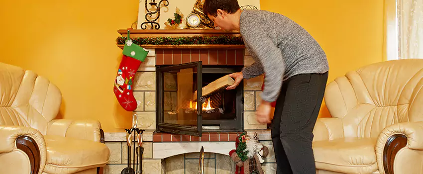 Rusted Metal Fireplace Restoration in Elmira, New York